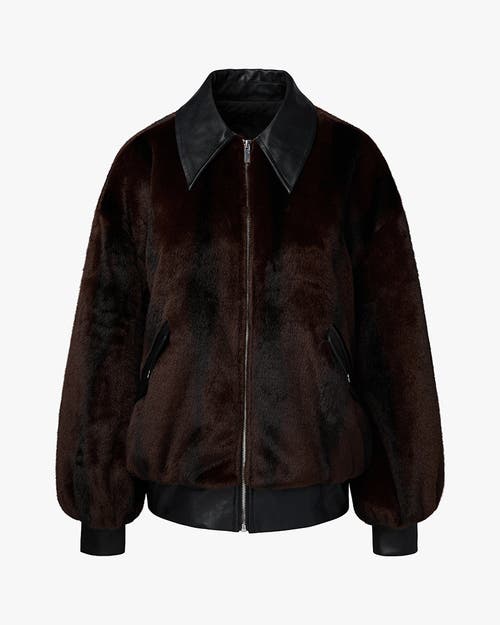 WEWOREWHAT WEWOREWHAT FAUX FUR BOMBER JACKET