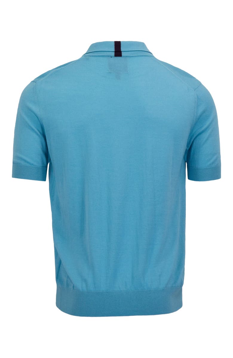 Lords of Harlech Mens Merino Silk Cashmere Polo, Alternate, color, Teal