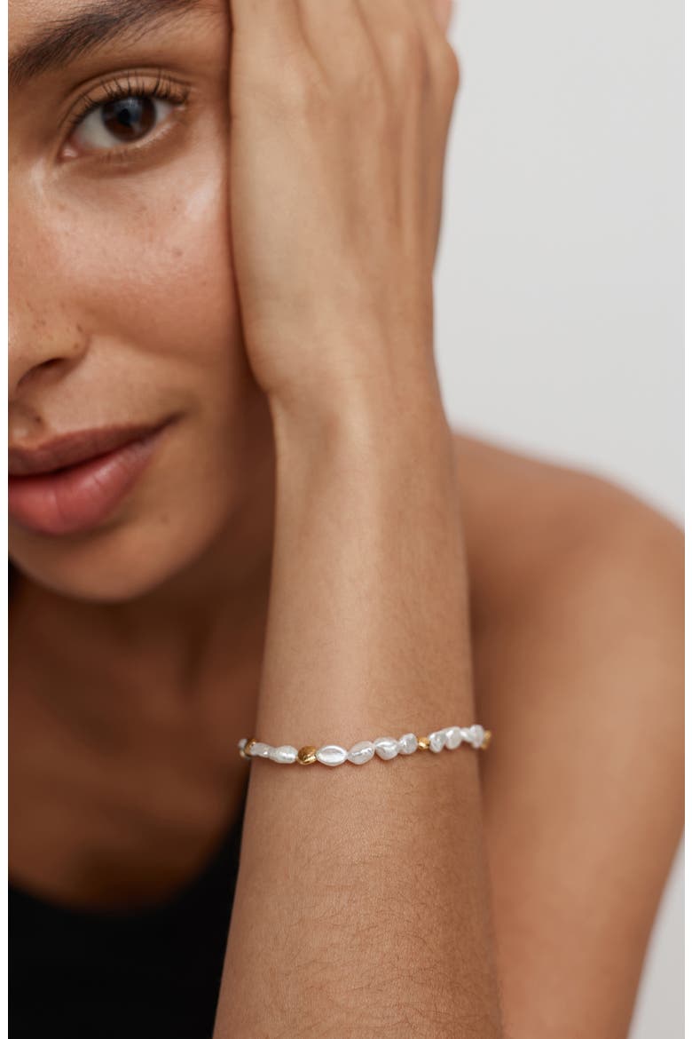 Capri Keshi Pearl Bracelet, Alternate, color, 18K GOLD VERMEIL / PEARL