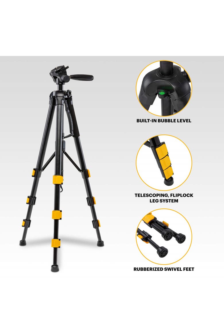 PhotoGear 2-in-1 70 Tripod & 64.5 Monopod, Lightweight Travel Camera Tripod Stand, Alternate, color, Black
