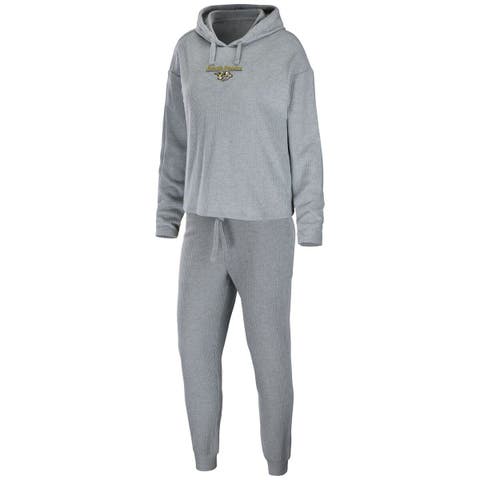 Women's WEAR by Erin Andrews Heather Gray Nashville Predators Logo Pullover Hoodie & Pants Sleep Set