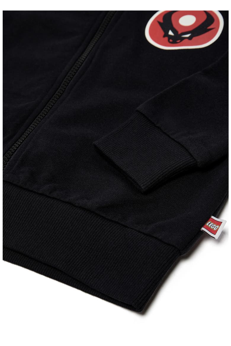Kids' Ninjago Graphic Full Zip Hoodie, Alternate, color, BLACK