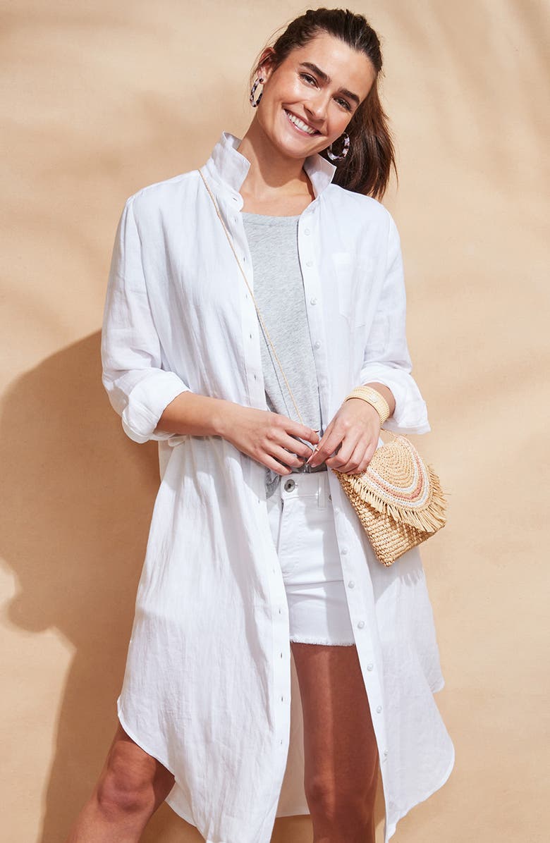 vineyard vines Breezy Linen Cover-Up, Alternate, color,