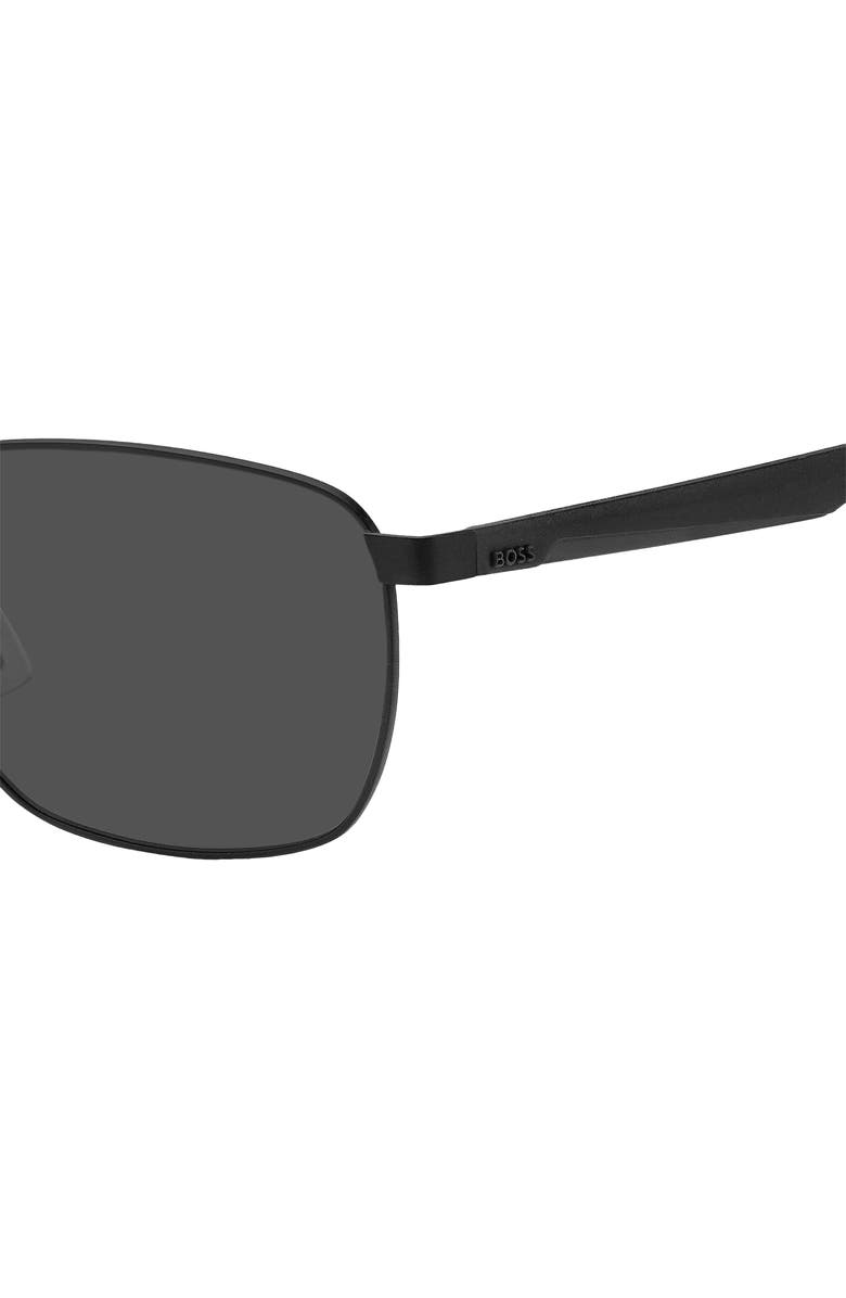 BOSS 62mm Aviator Sunglasses, Alternate, color, Matte Black