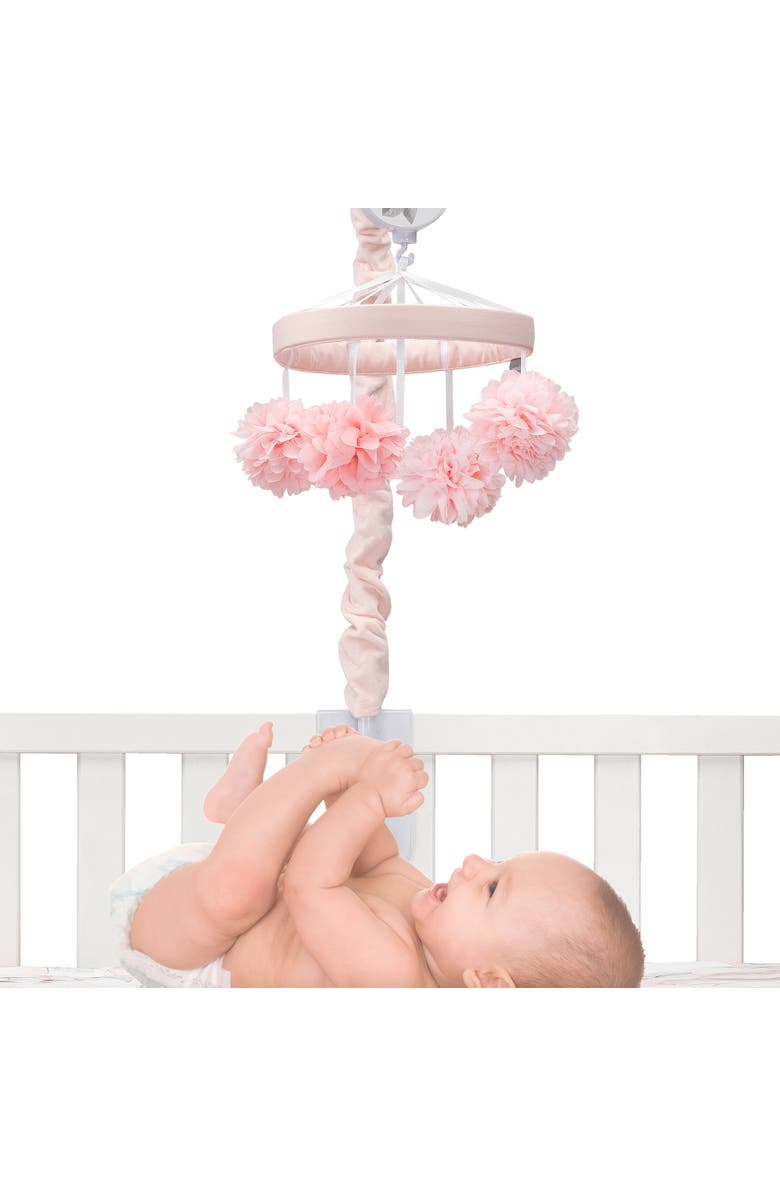 Lambs & Ivy Signature Botanical Baby Floral Musical Baby Crib Mobile, Alternate, color, Pink