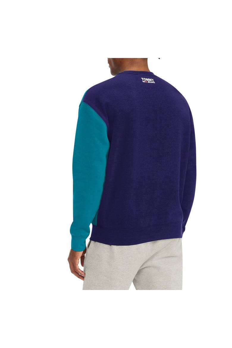Men's Tommy Jeans Purple/Teal Charlotte Hornets Keith Split Pullover Sweatshirt, Alternate, color, Purple