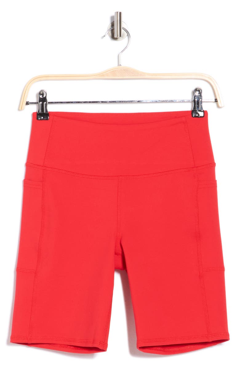 SKECHERS GoFlex High Waist Side Pocket 8" Bike Shorts, Alternate, color, True Red