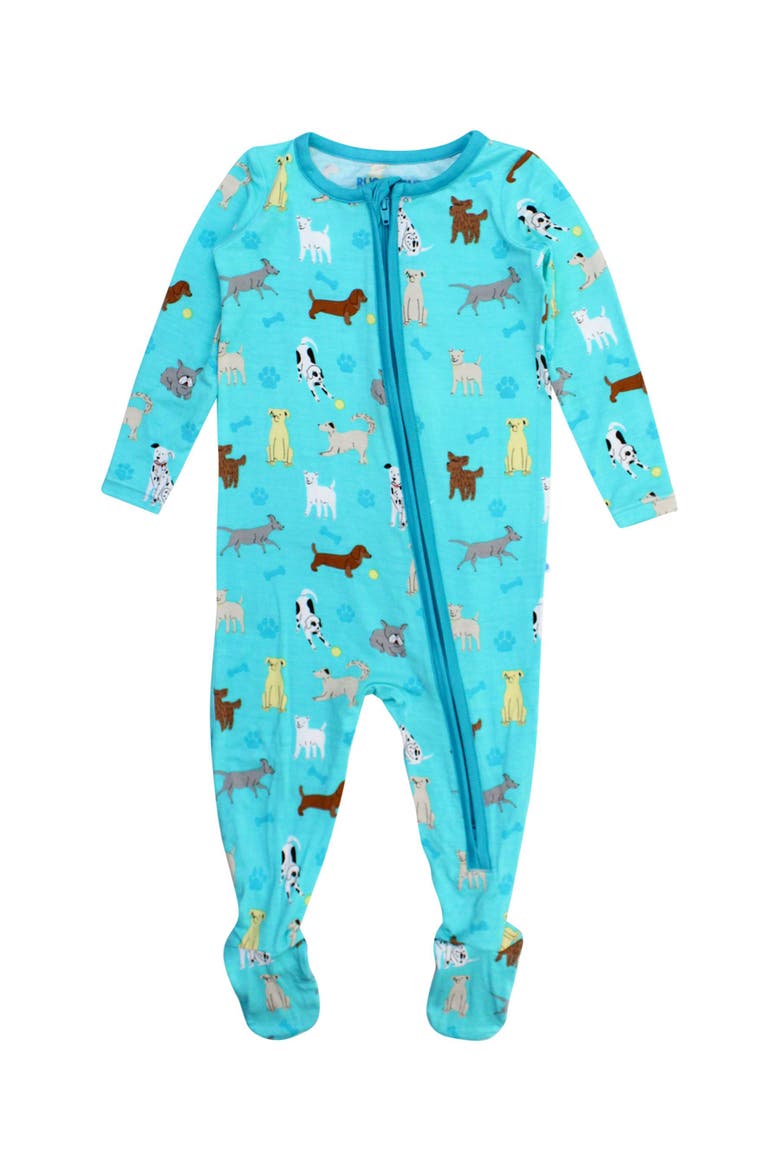 SoftSnooze Baby Boys One Piece Footie Pajamas, Main, color, Puppy Playtime
