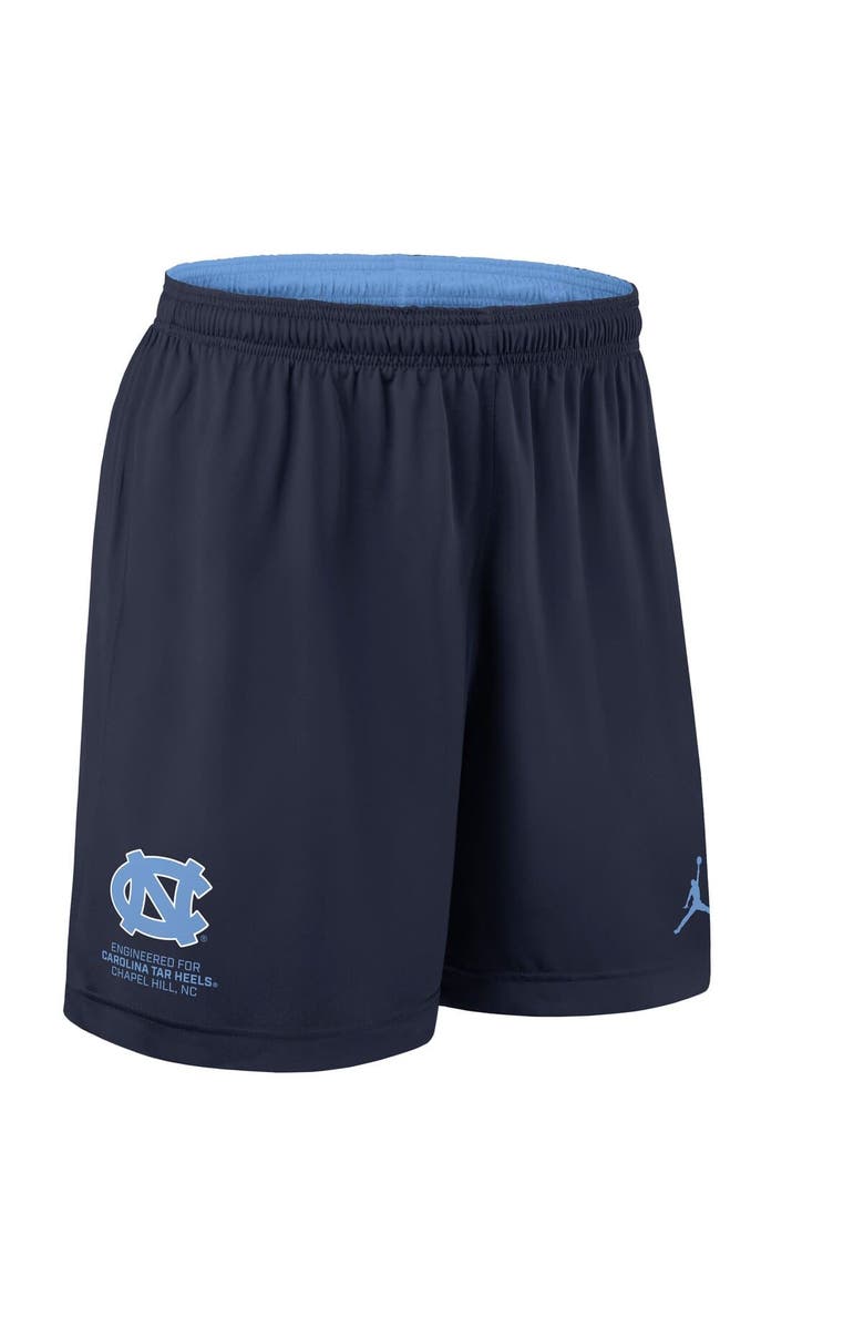 Jordan Brand Men's Jordan Brand Light Blue/Navy North Carolina Tar Heels 2025 Sideline Reversible Performance Shorts, Alternate, color, 