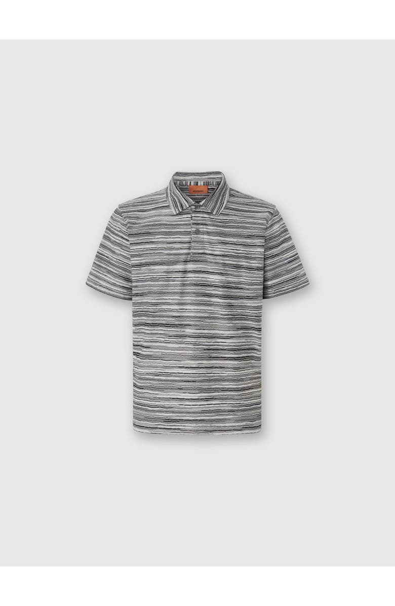 Missoni Short Sleeve Polo In Flame Jersey, Main, color, Grey
