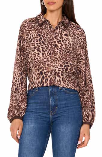 Vince Camuto Leopard Print Button-Up Shirt