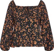 City Chic Gigi Floral Long Sleeve Blouse