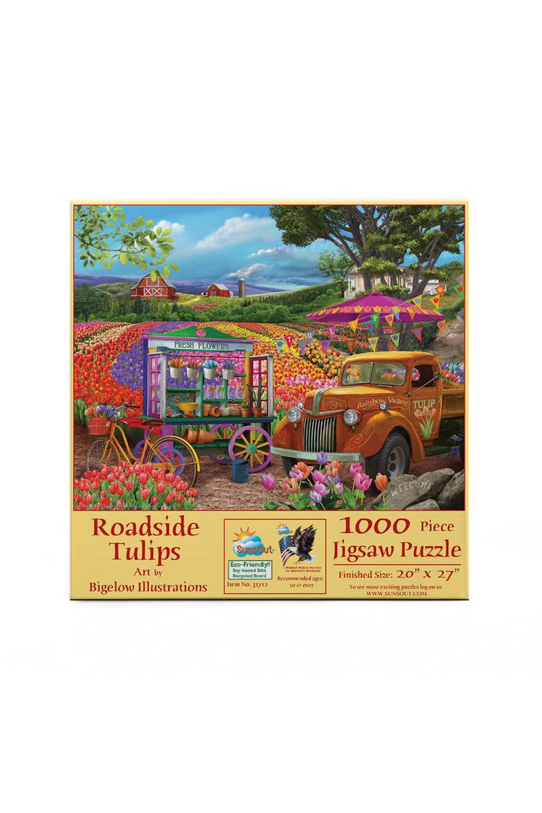 Roadside Tulips 1000 piece Jigsaw Puzzle for Adults, Alternate, color, Multicolor