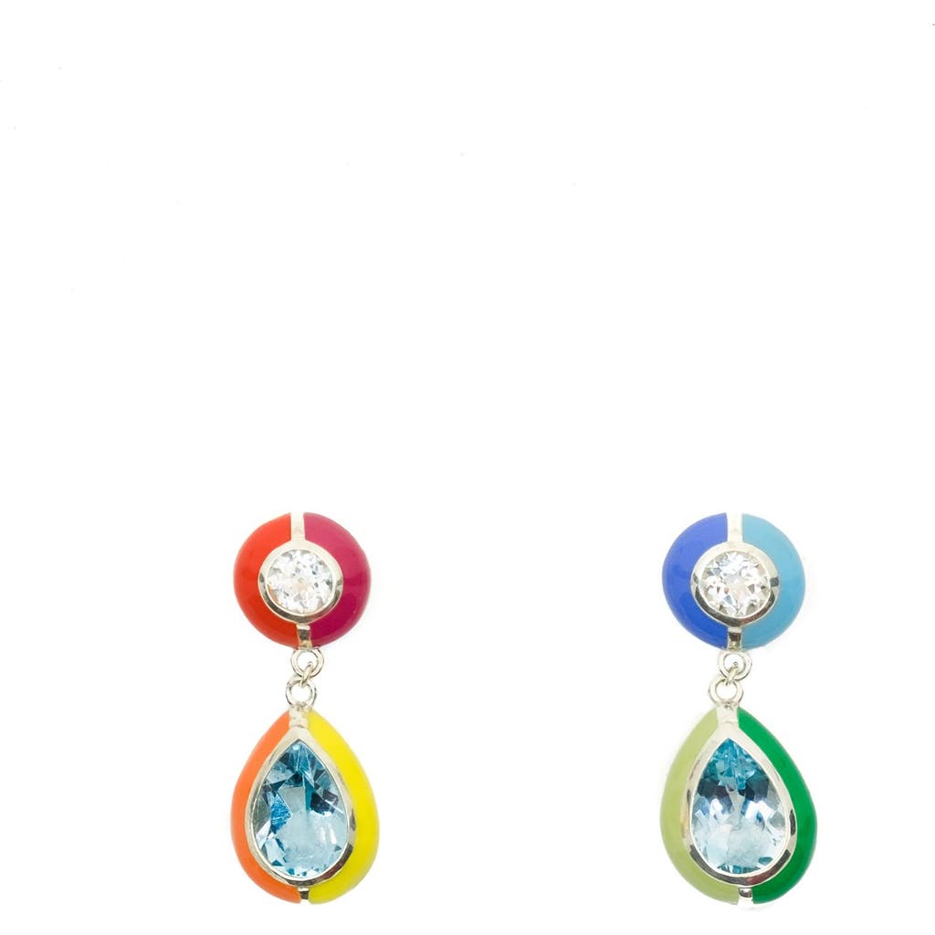 FRY POWERS Elizabeth Drop Earrings in Rainbow Multi  product