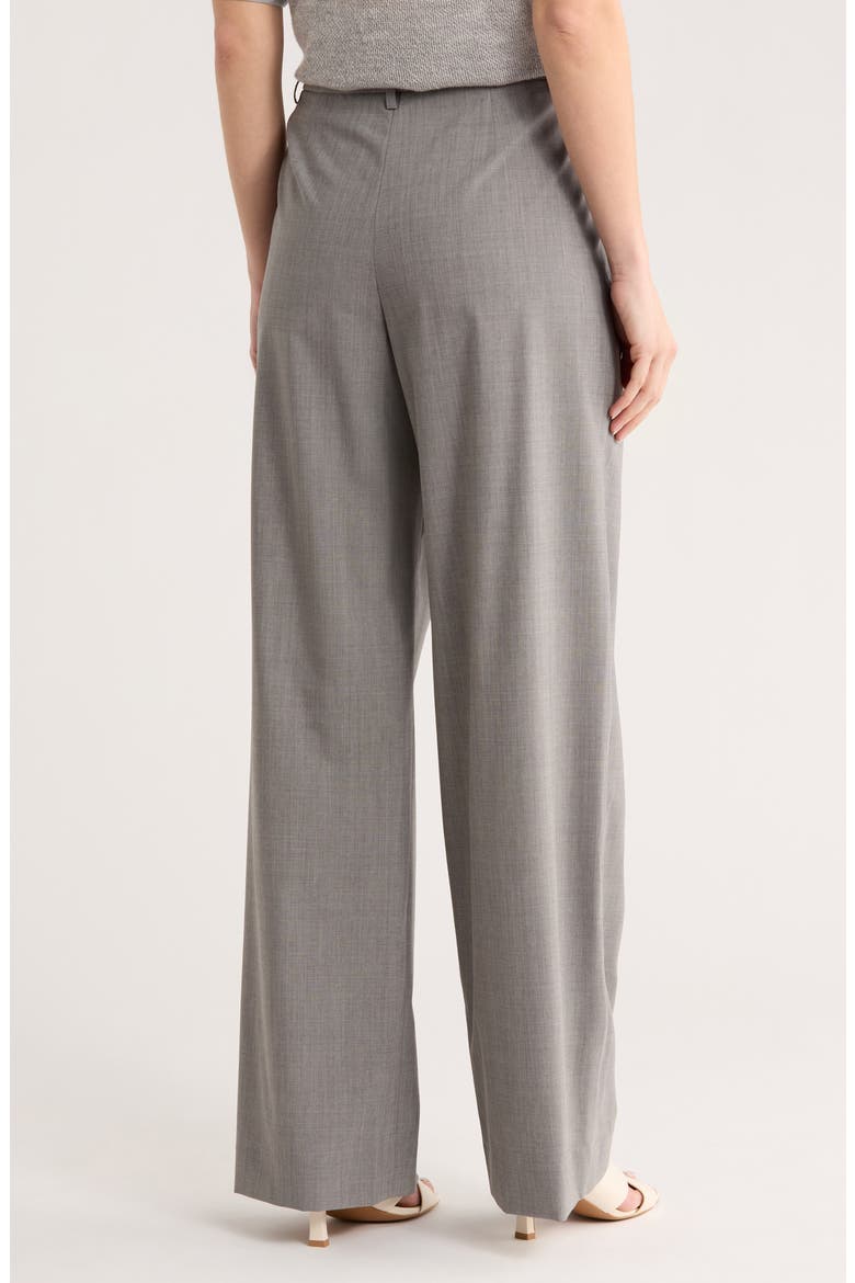 Sulli Pleated Stretch Wool Pants, Alternate, color, MEDIUM HEATHER GREY