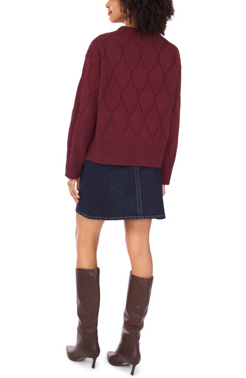 Vince Camuto Long Sleeve Sweater In Burgundy