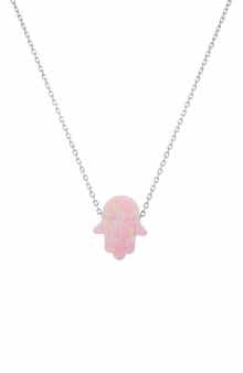 Queen Jewels Opal Hamsa Pendant Necklace