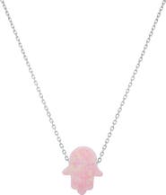 Queen Jewels Opal Hamsa Pendant Necklace