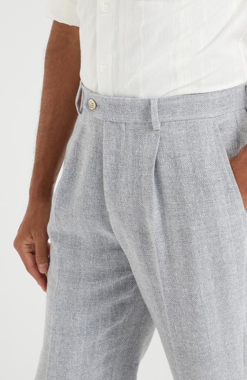 Brunello Cucinelli Wool And Cotton Trousers With Cuffs In Light Grey