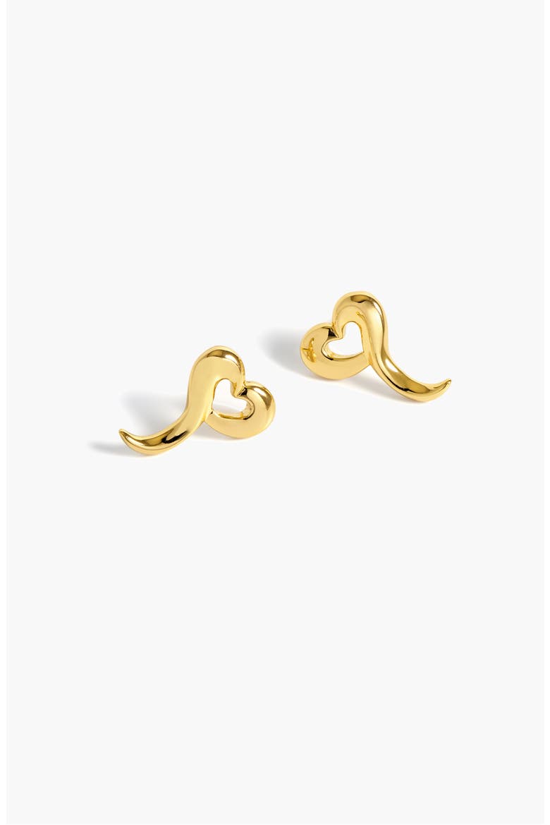 Loff Mini Heart Studs In Gold, Alternate, color, Gold