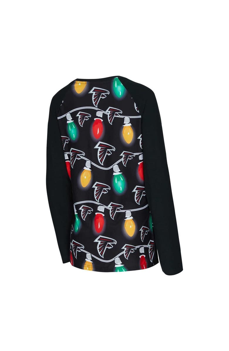 CONCEPTS SPORT Women's Concepts Sport  Black Atlanta Falcons Garland Knit Raglan Long Sleeve T-Shirt & Pants Set, Alternate, color, 