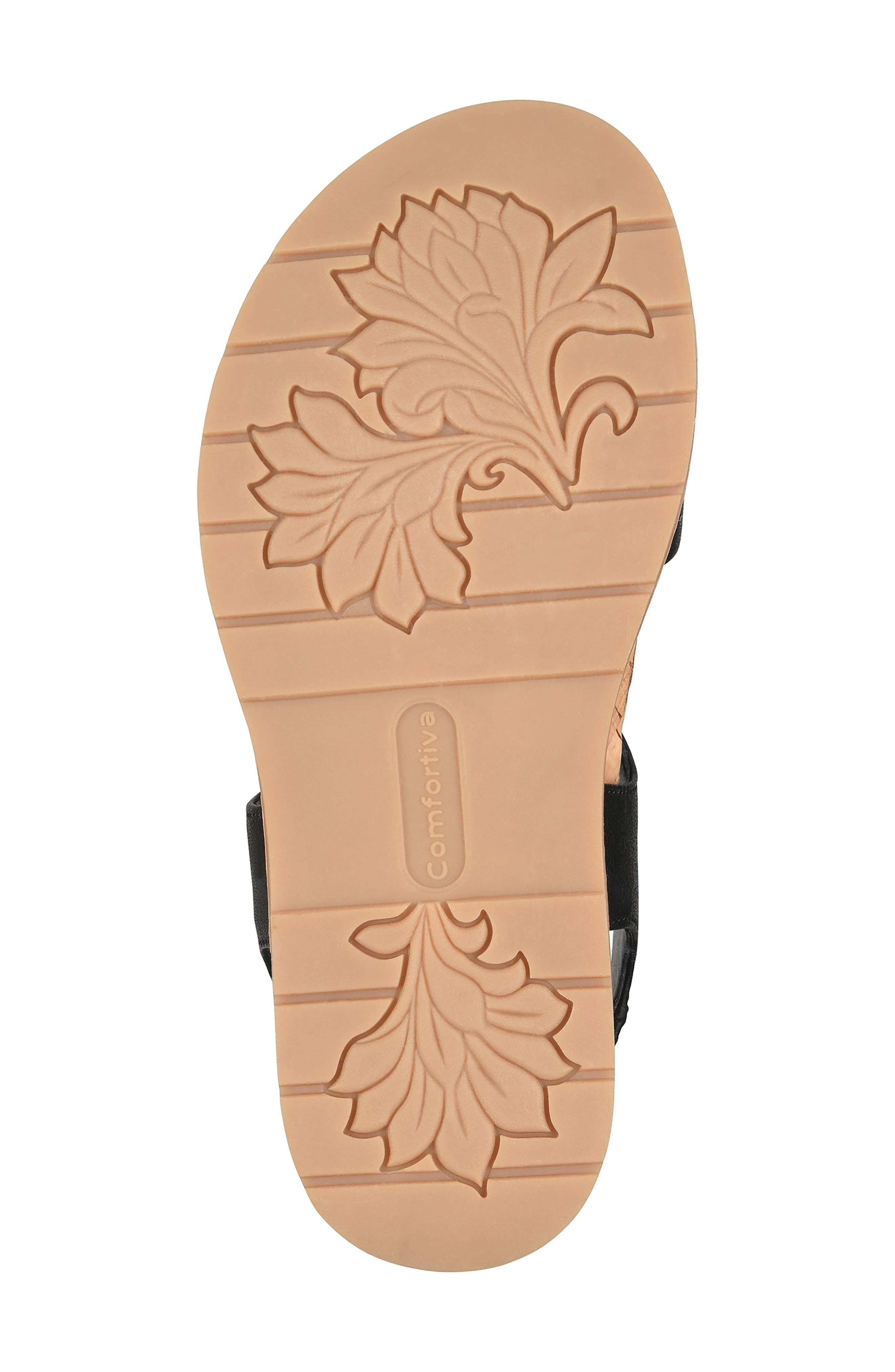 Comfortiva Gibson Slingback Platform Wedge Sandal, Alternate, color, Black