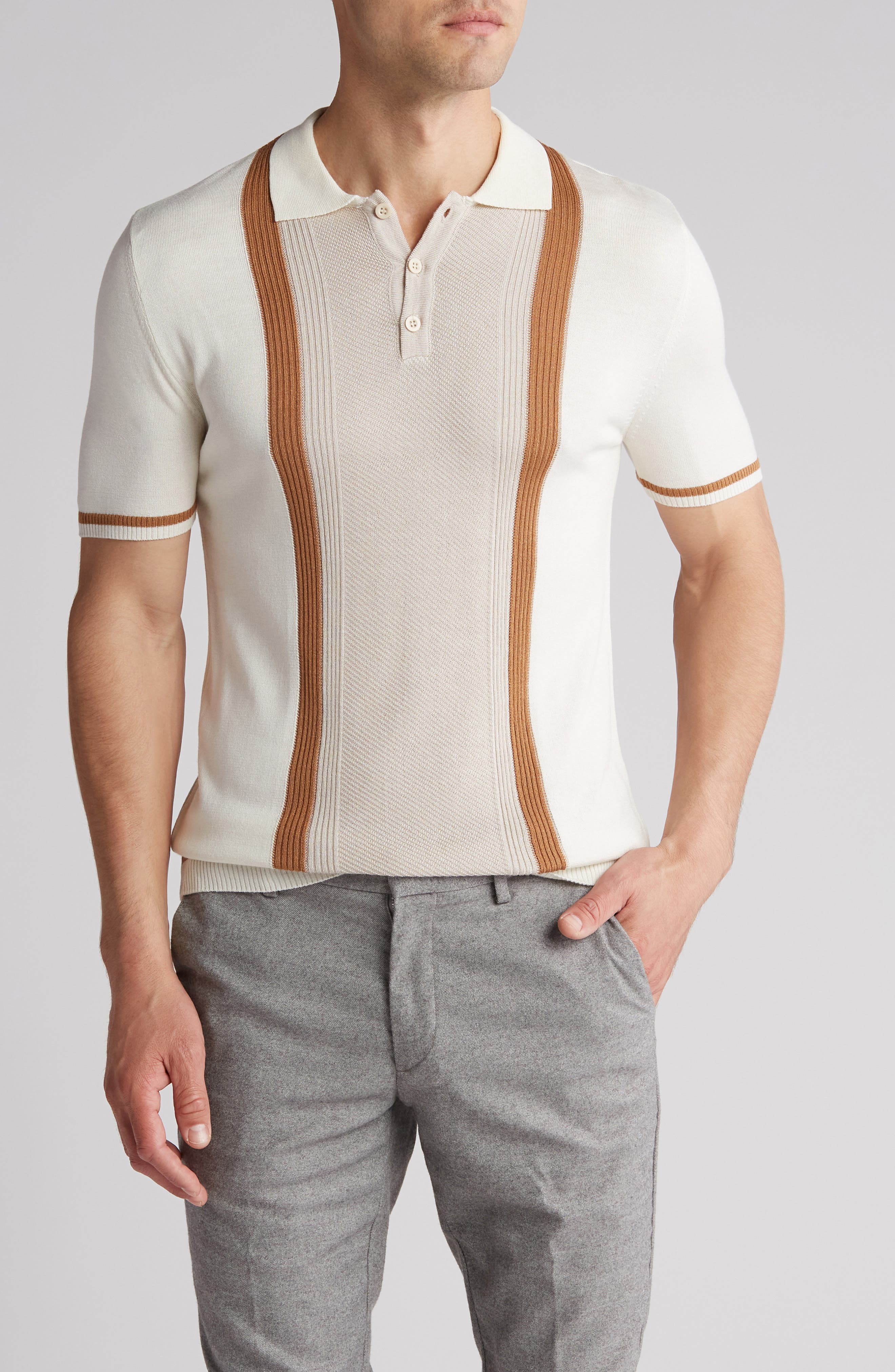 T.R. PREMIUM Textured Sweater Knit Polo