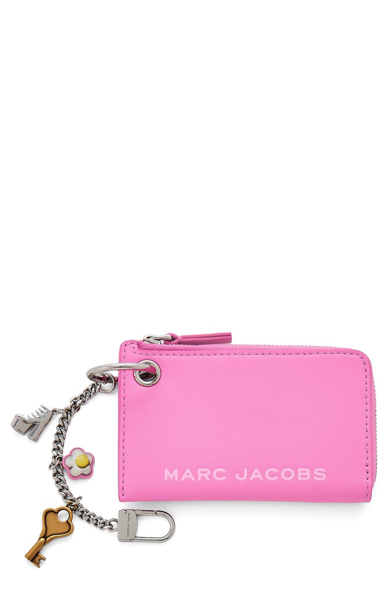 Marc Jacobs The Charm Top Zip Wallet, Main, color, Bow Pink