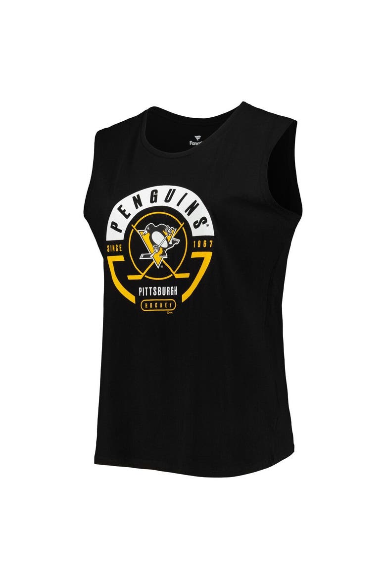 Women's Black Pittsburgh Penguins Plus Size Tank Top, Alternate, color, Black