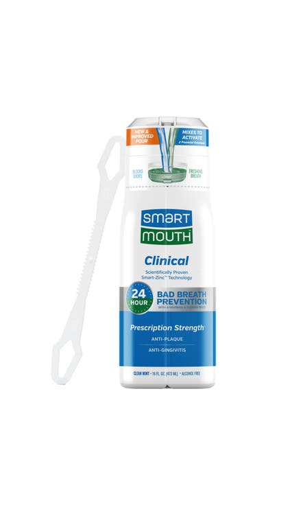Clinical Zinc Activated Mouthwash with Tongue Cleaner Clean Mint 16 fl oz