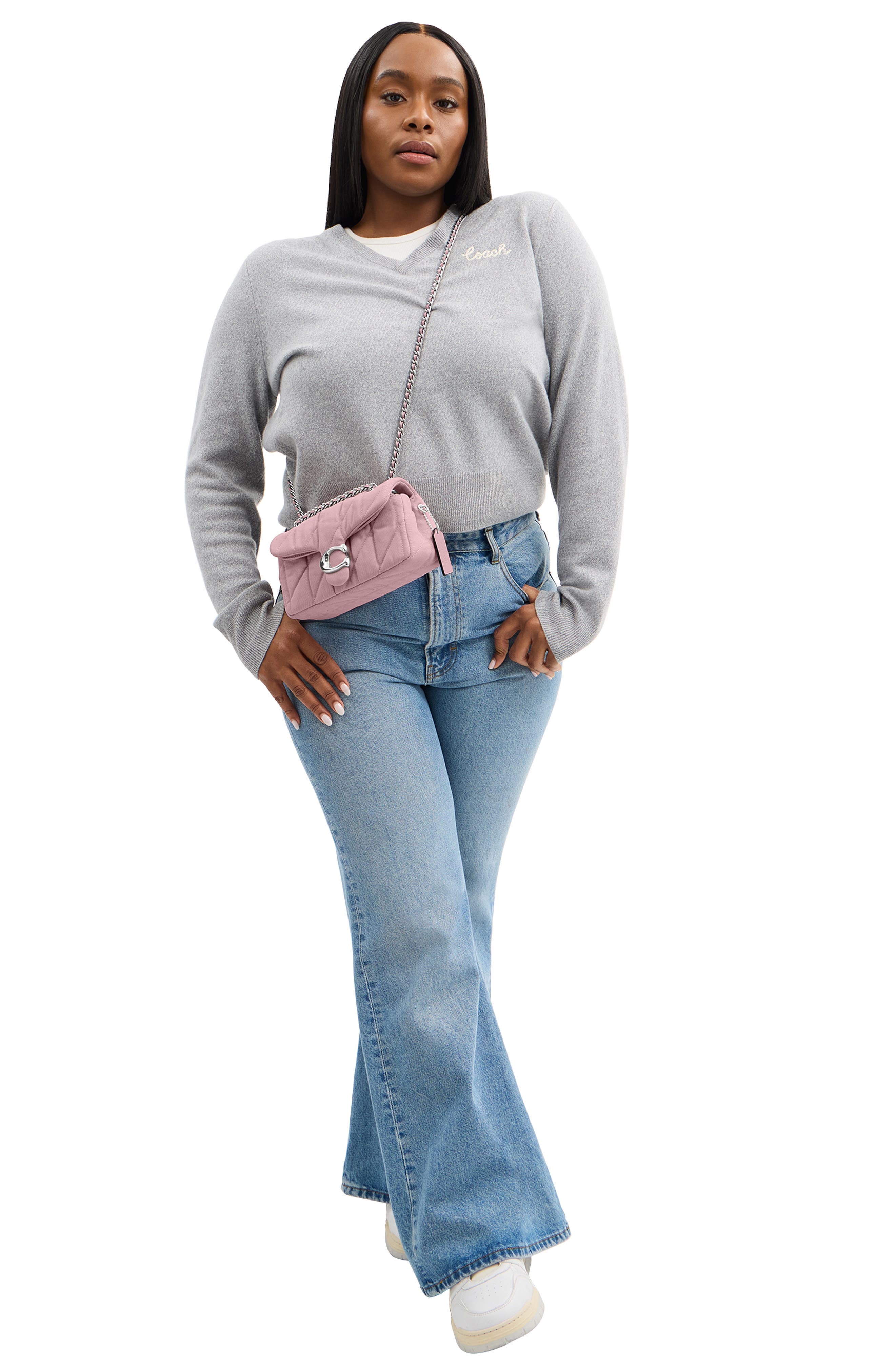 Quilted Denim Tabby 20, Alternate, color, BALLERINA