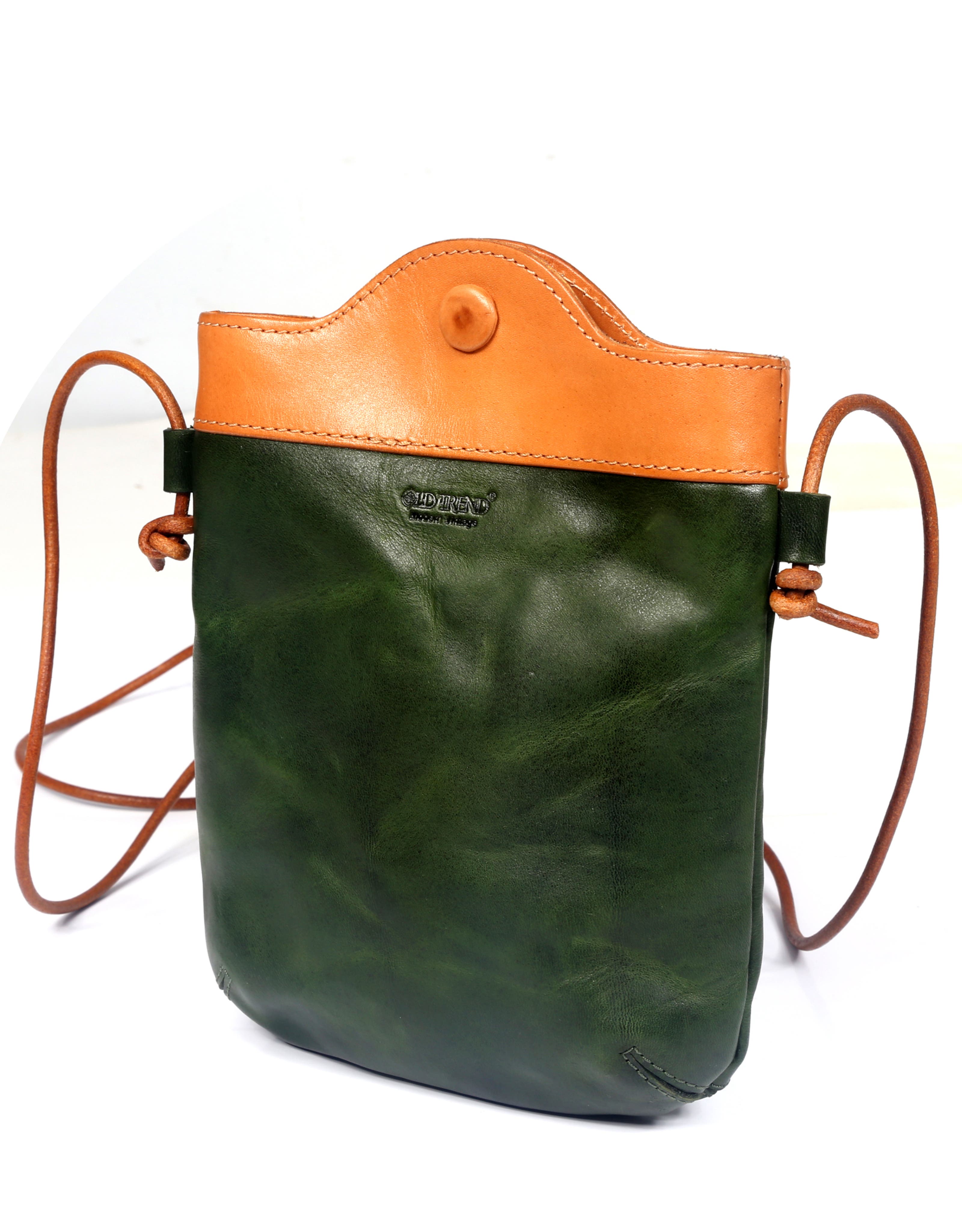 Out West Genuine Leather Compact Crossbody, Alternate, color, Green
