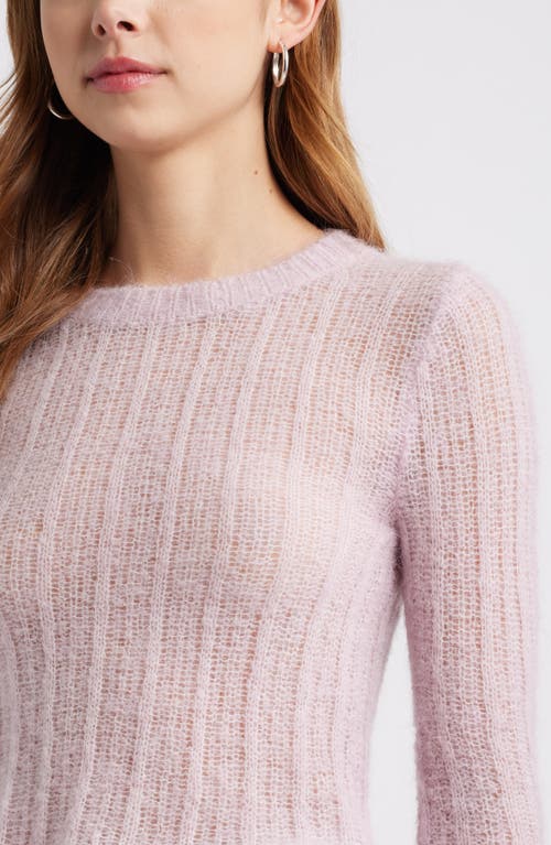 Open Edit Open Knit Fitted Sweater In Purple Dawn