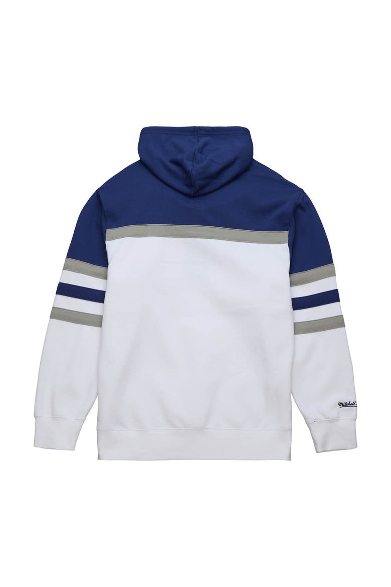 Men's Mitchell & Ness White/Blue Toronto Maple Leafs Head Coach Pullover Hoodie, Alternate, color, White
