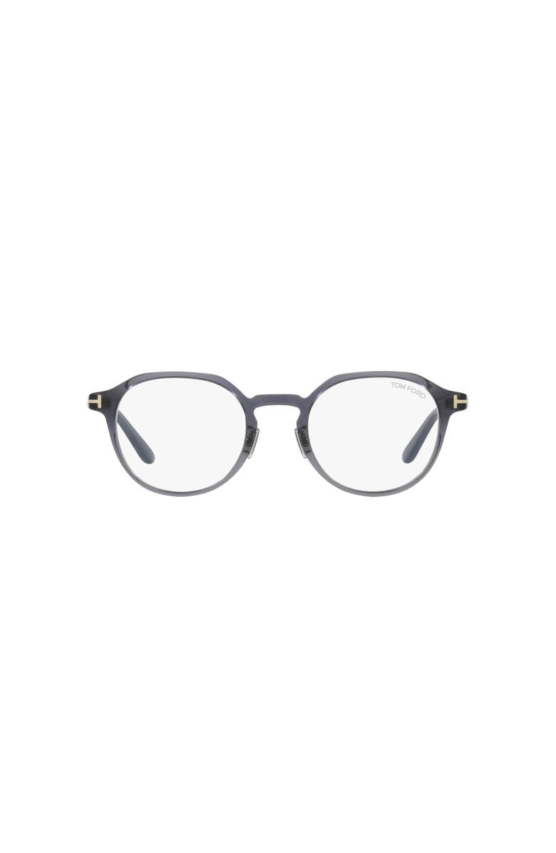 TOM FORD 51mm Round optical glasses, Alternate, color, Grey