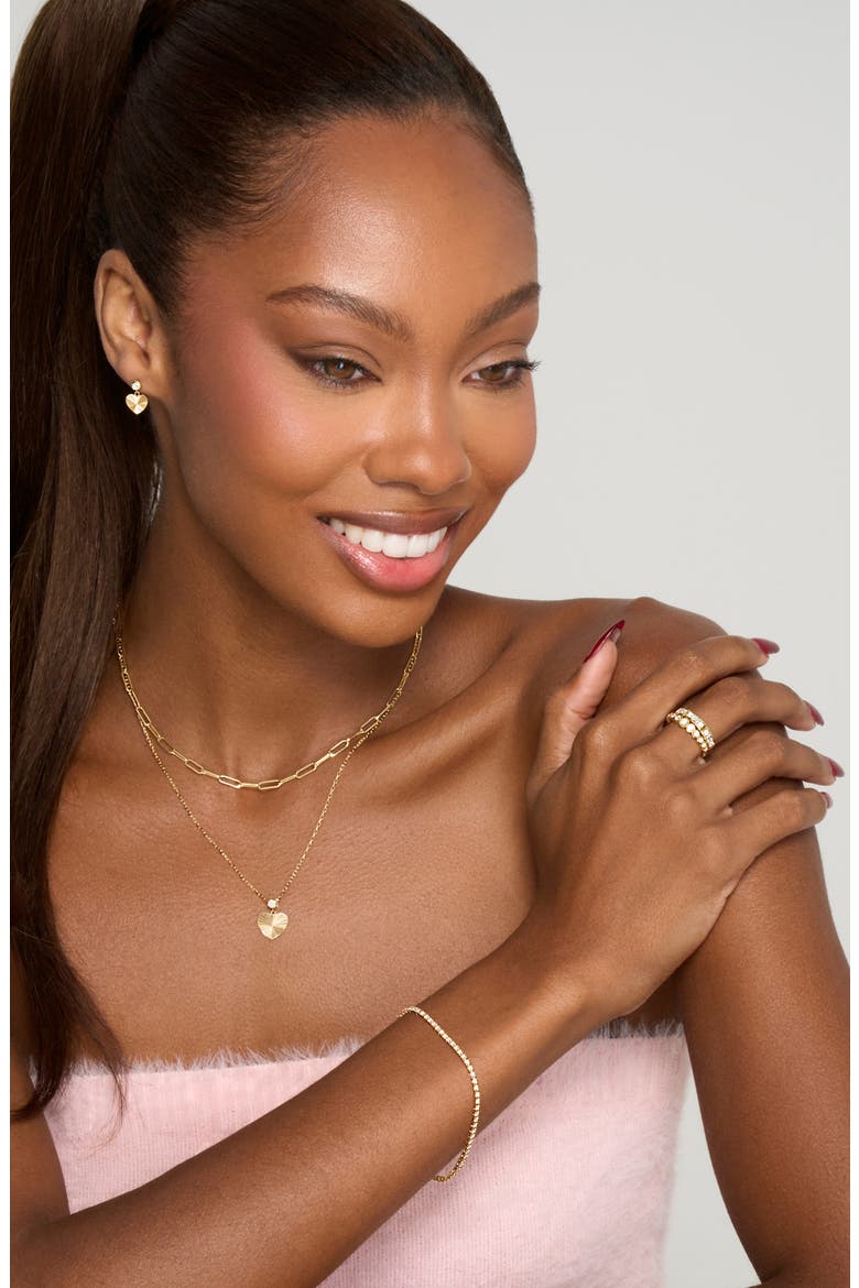 BL Icon Heart Drop Earrings, Alternate, color, 18K YELLOW GOLD