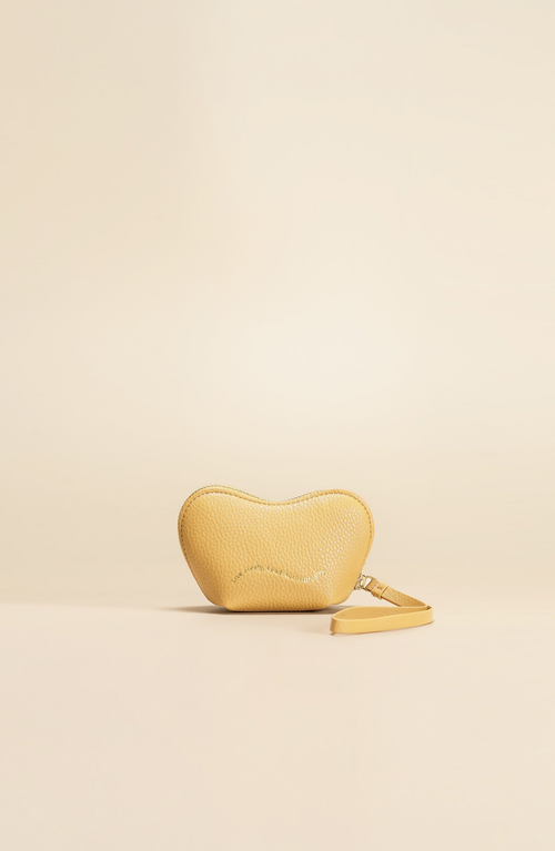 Oleada Mini Le Coeur Pouch In Yellow