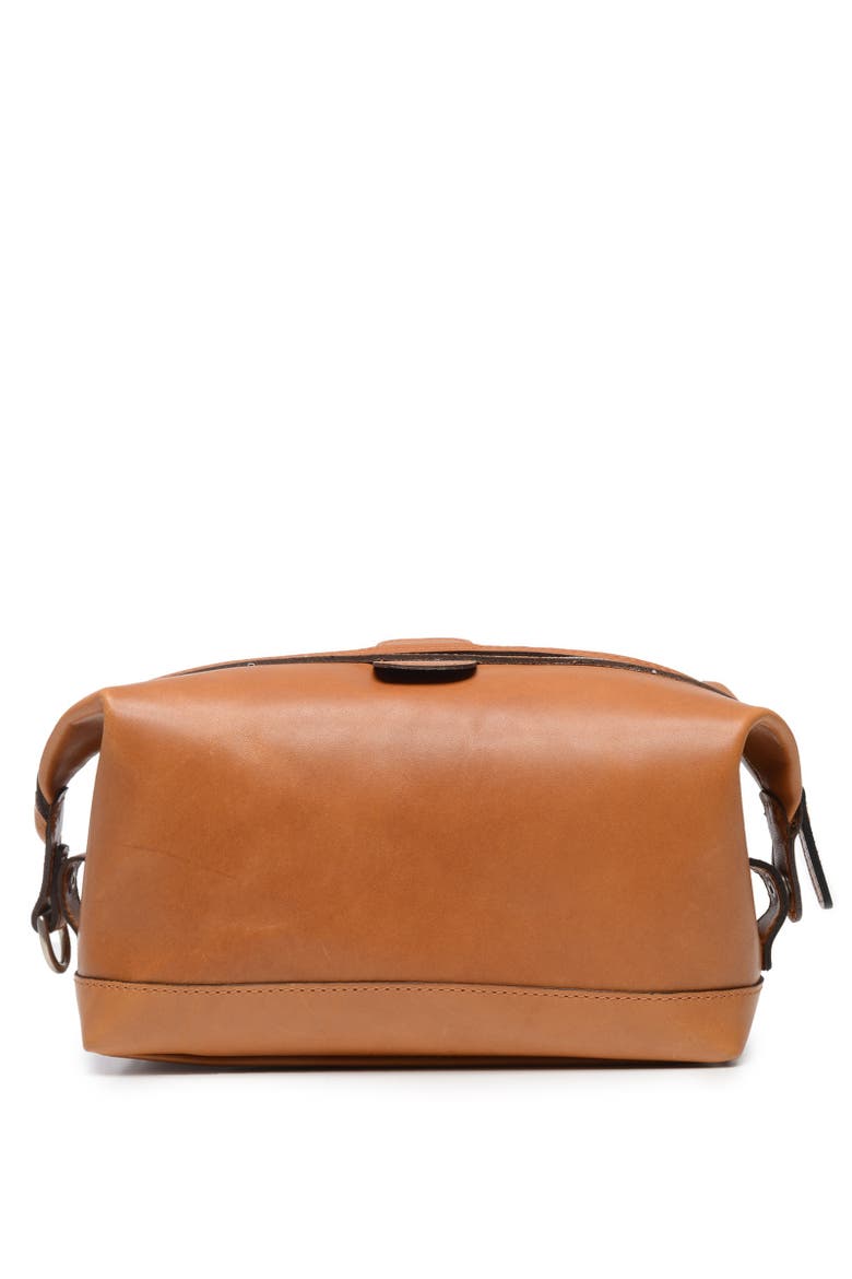 Ryder Leather Dopp Kit, Alternate, color, Tan