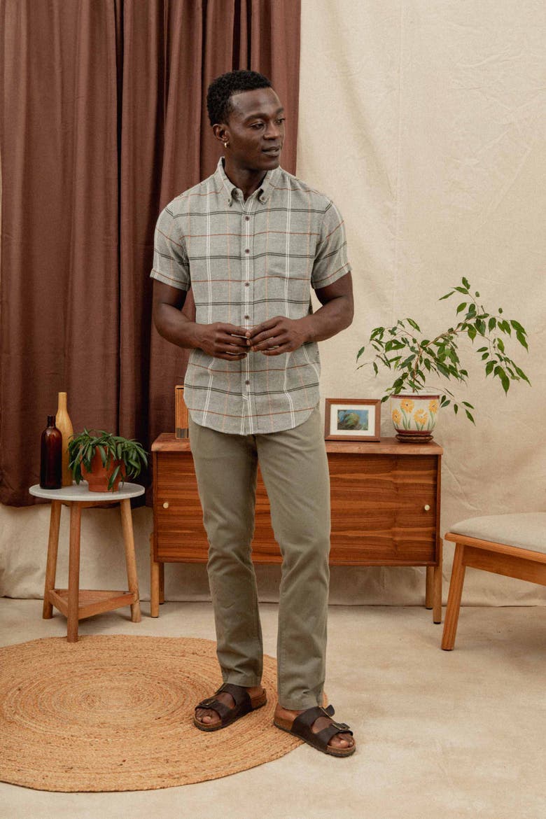 Jordan Slim Shirt, Alternate, color, Olive Ember Grid