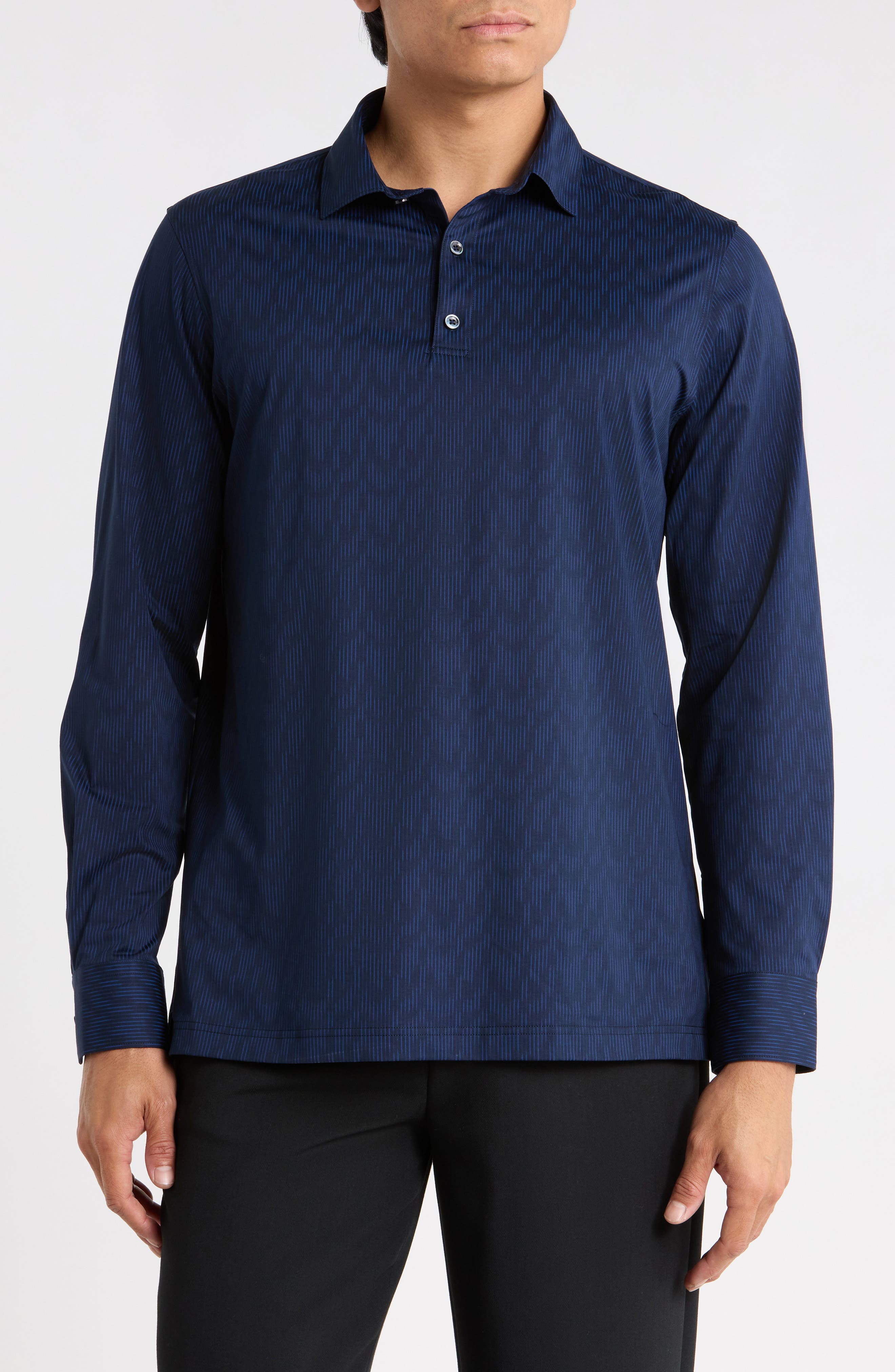 OoohCotton Tech Long Sleeve Polo