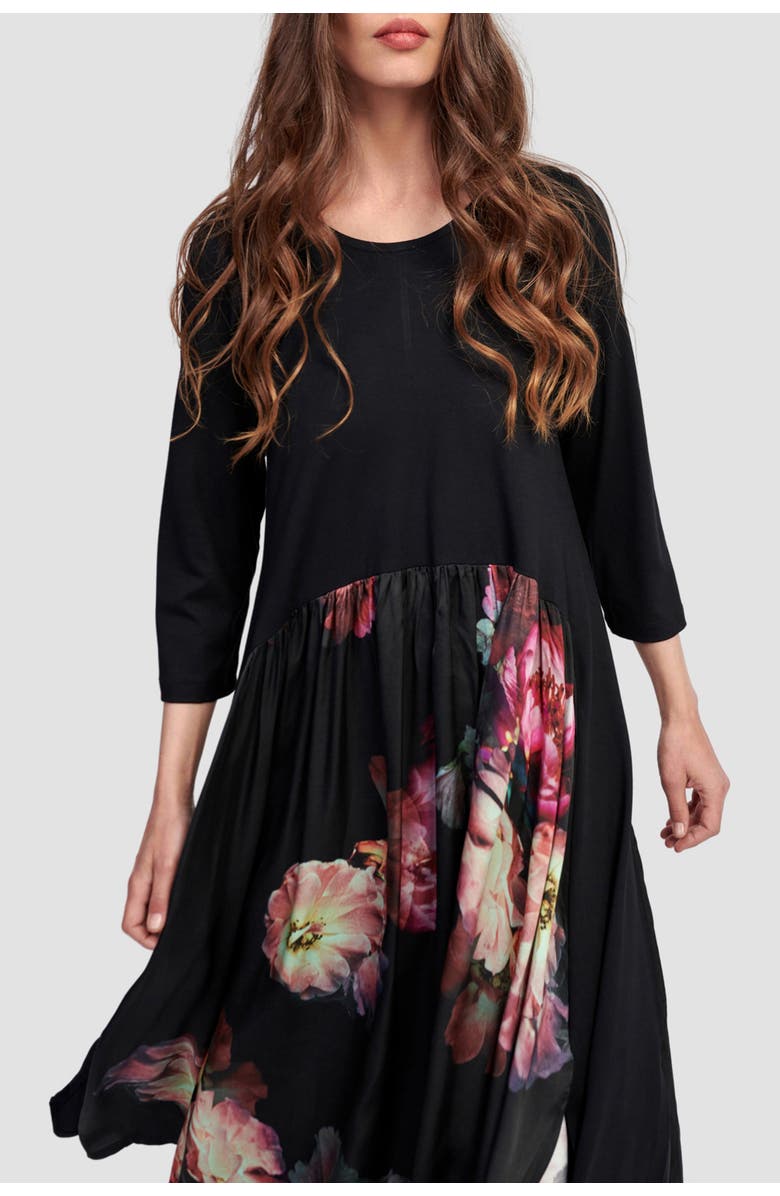 Alembika Dark Bloom A-line midi, Alternate, color, 