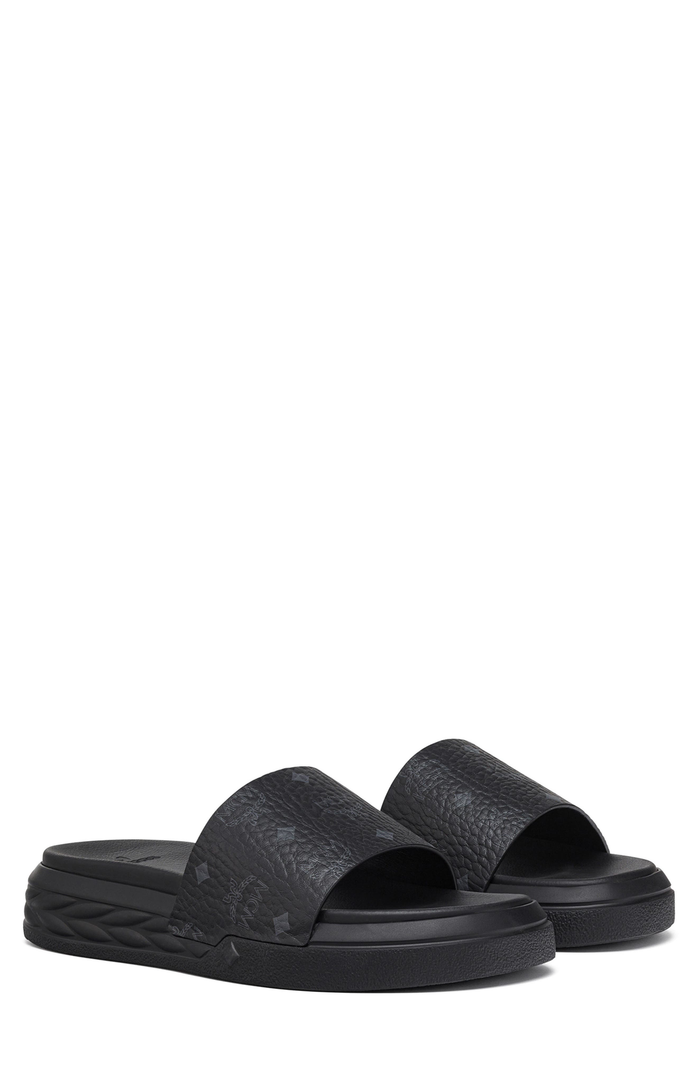 Visetos Slide Sandals, Main, color, BLACK