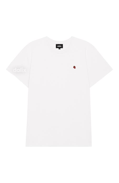 Dalix Womens Lil Strawberry Lightweight Everyday Tee In White