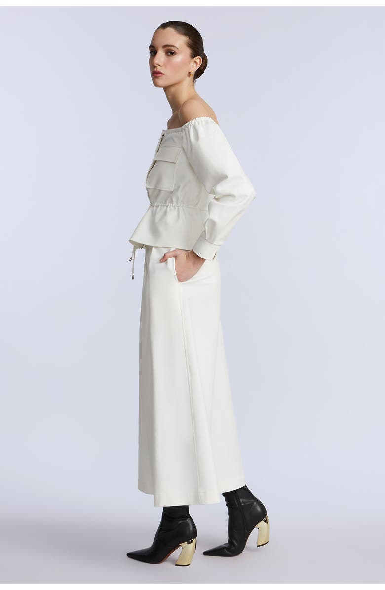 BCBGMAXAZRIA Pleated Front Crop Pant, Alternate, color, Jasmine