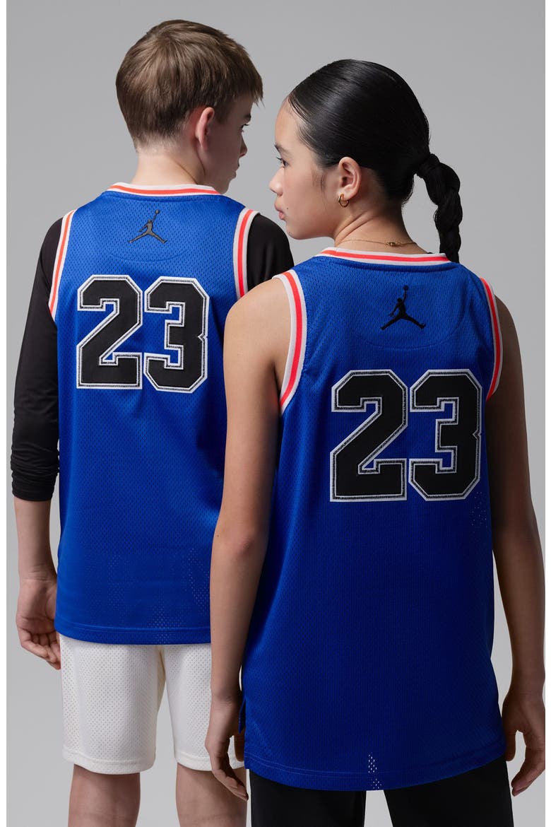 Kids' Jordan 23 Mesh Basketball Tank, Alternate, color, GAME ROYAL/ BLACK
