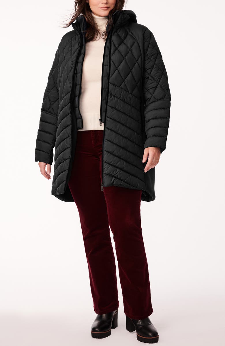 Bernardo Walker Packable Insulated Coat with Removable Hooded Bib, Alternate, color, 