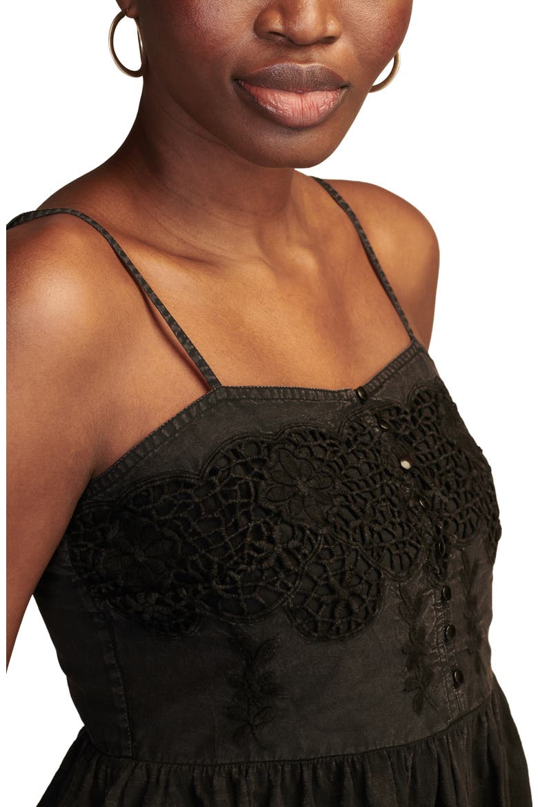 Embroidered Henley Tank Top, Alternate, color, METEORITE