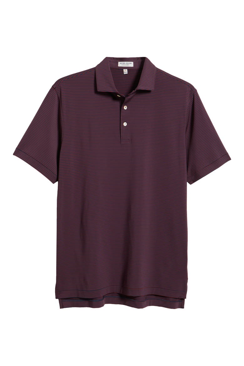 Hales Stripe Summer Comfort Performance Jersey Polo, Alternate, color, NAVY / BORDEAUX