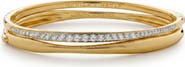 Monica Vinader Nura Lab Grown Diamond Set of 2 18K Gold Vermeil Bangle Bracelets