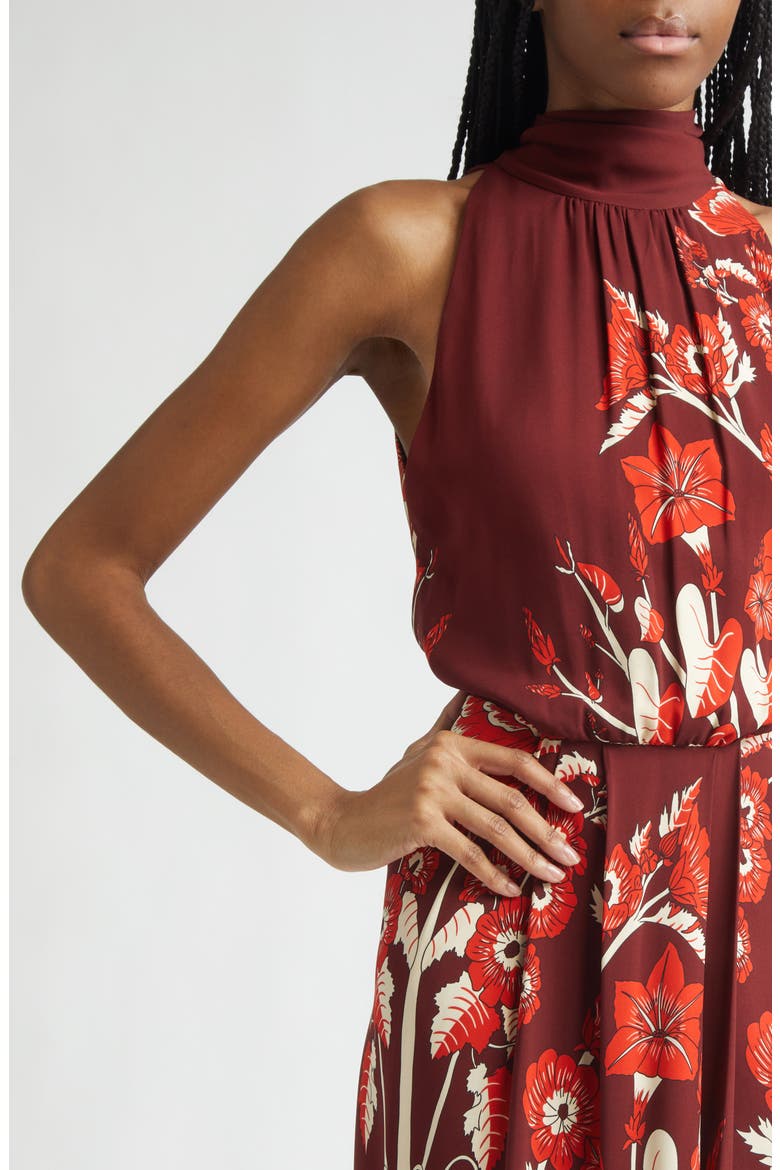 Sacred Currents Floral Print Maxi Dress, Alternate, color, WINE / RED